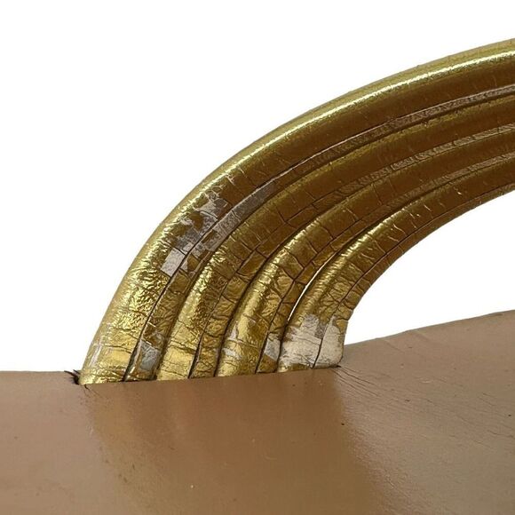 Raye Ziggy Gold Sandals Womens Size 7 Slip On Flats Metallic Open Toe goddess - Picture 10 of 13
